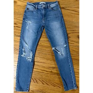 Kancan Jeans Size 9/28 Estilo Skinny Destressed Light Wash Denim